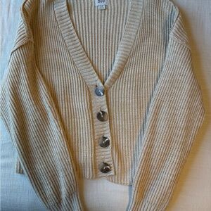 BDG Beige Button-Up Cardigan